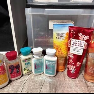 Bath & Body Works various lotions